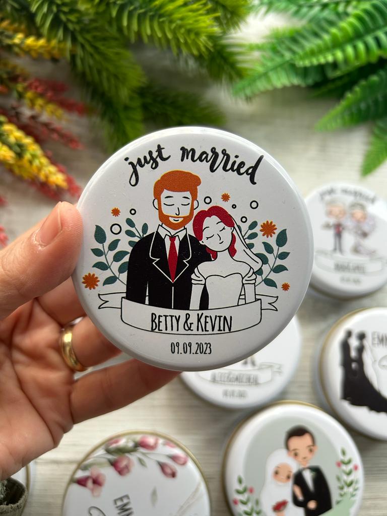 Gelin ve Damat  Mini Metal Kutu