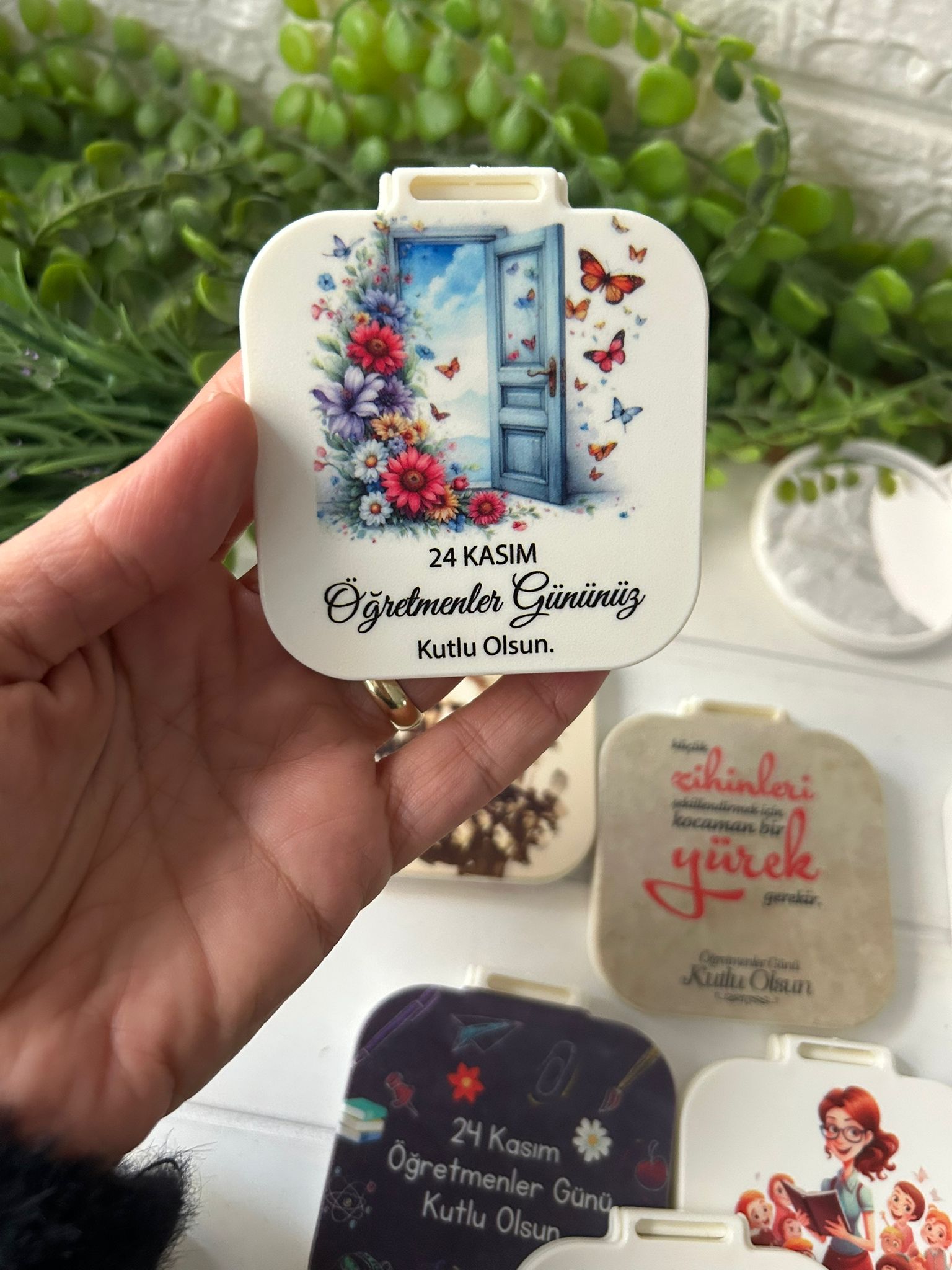 Öğretmenler Günü  Temalı Kare Pleksi Ayna