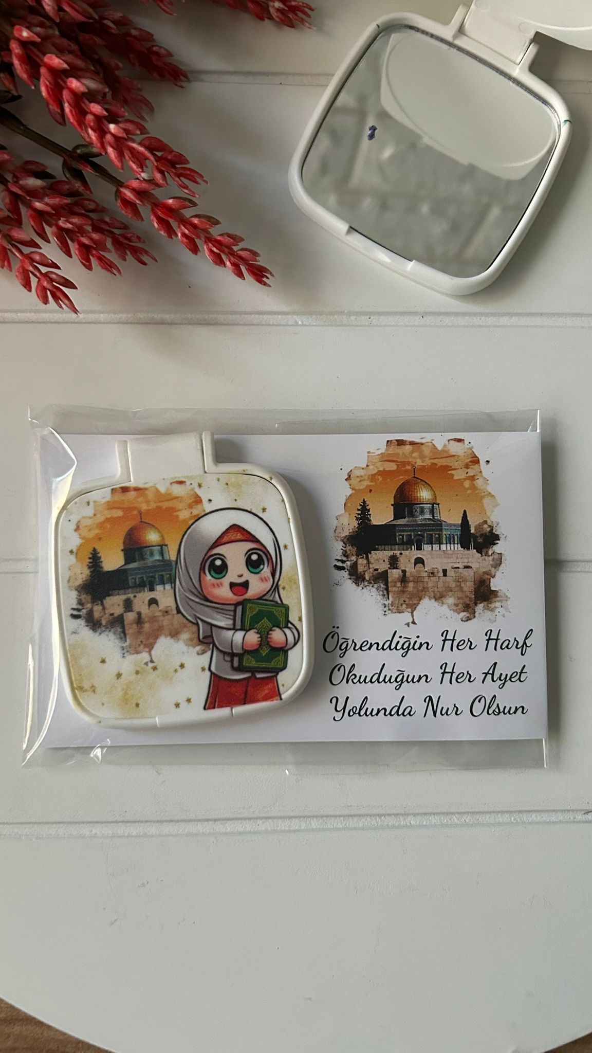 Mescidi Aksa  Temalı Kare Pleksi Ayna