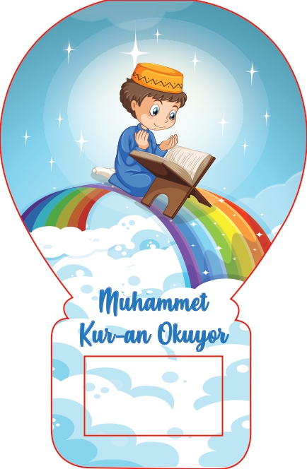 Kuran Okuyorum Temalı Balon Magnet