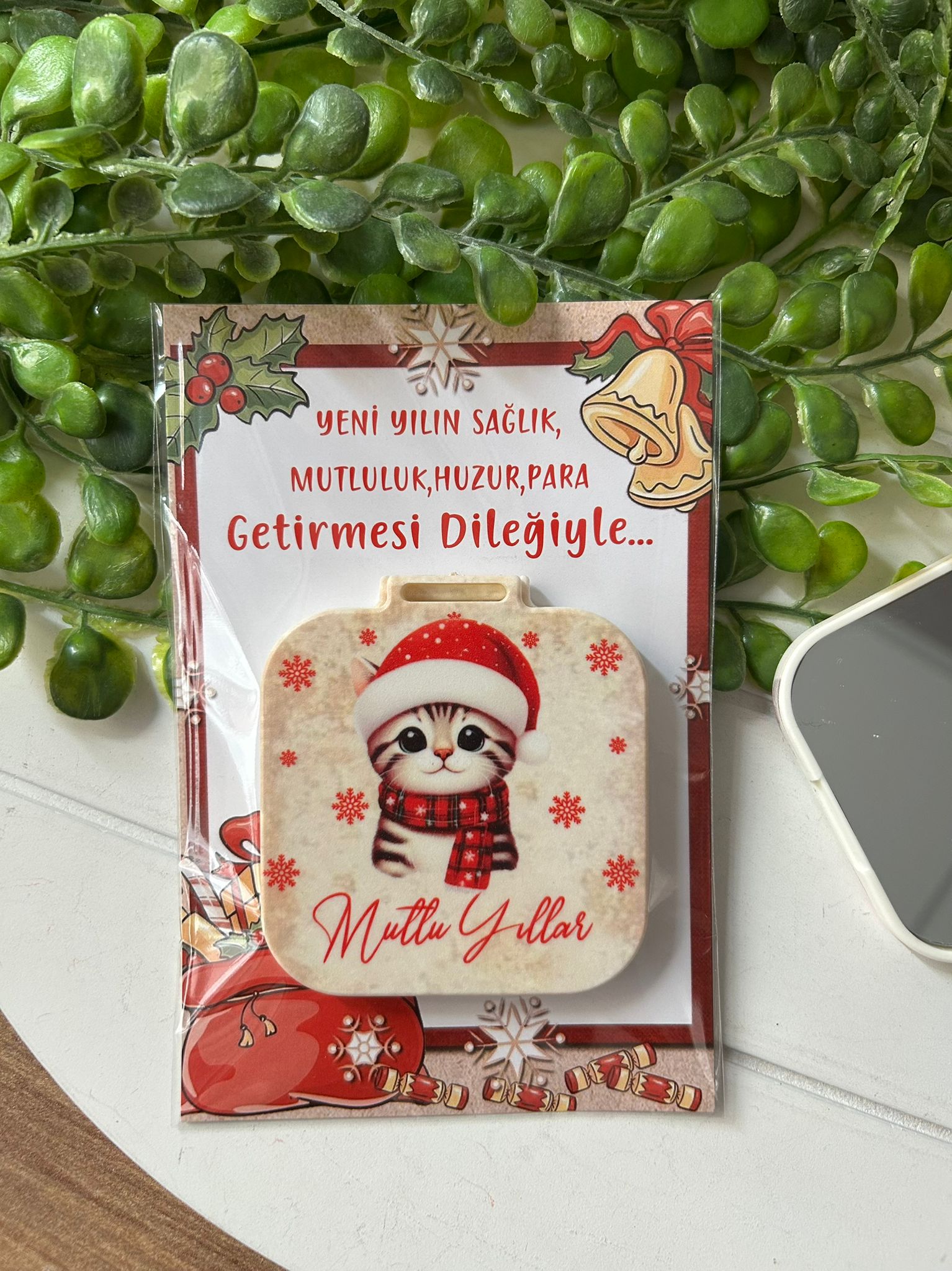 Yeni Yıl-Noel-Yılbaşı Kare Ayna