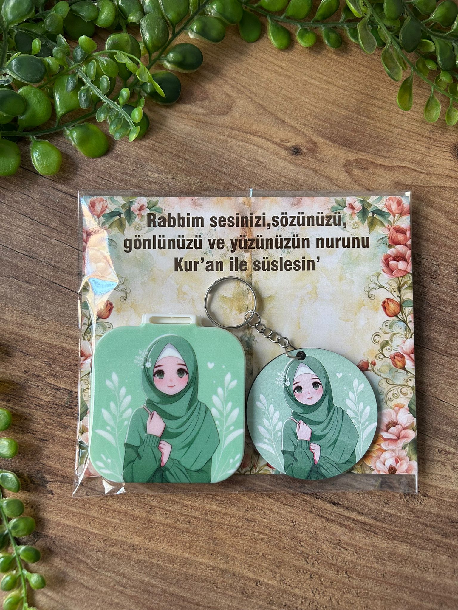 AYNA+AHŞAP ANAHTARLIK