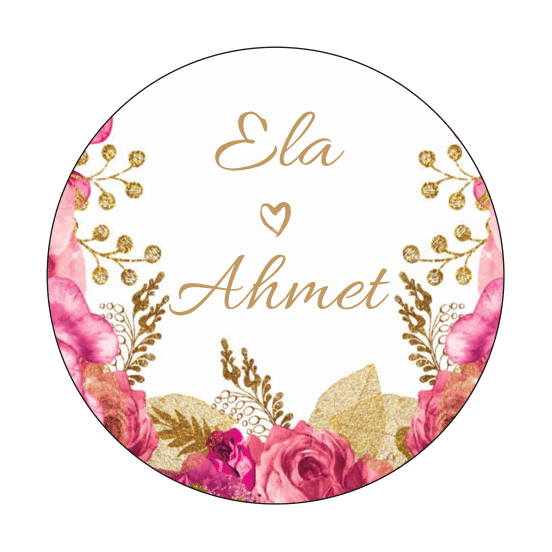 Pembe Çiçekli  Buton  Açacaklı Magnet