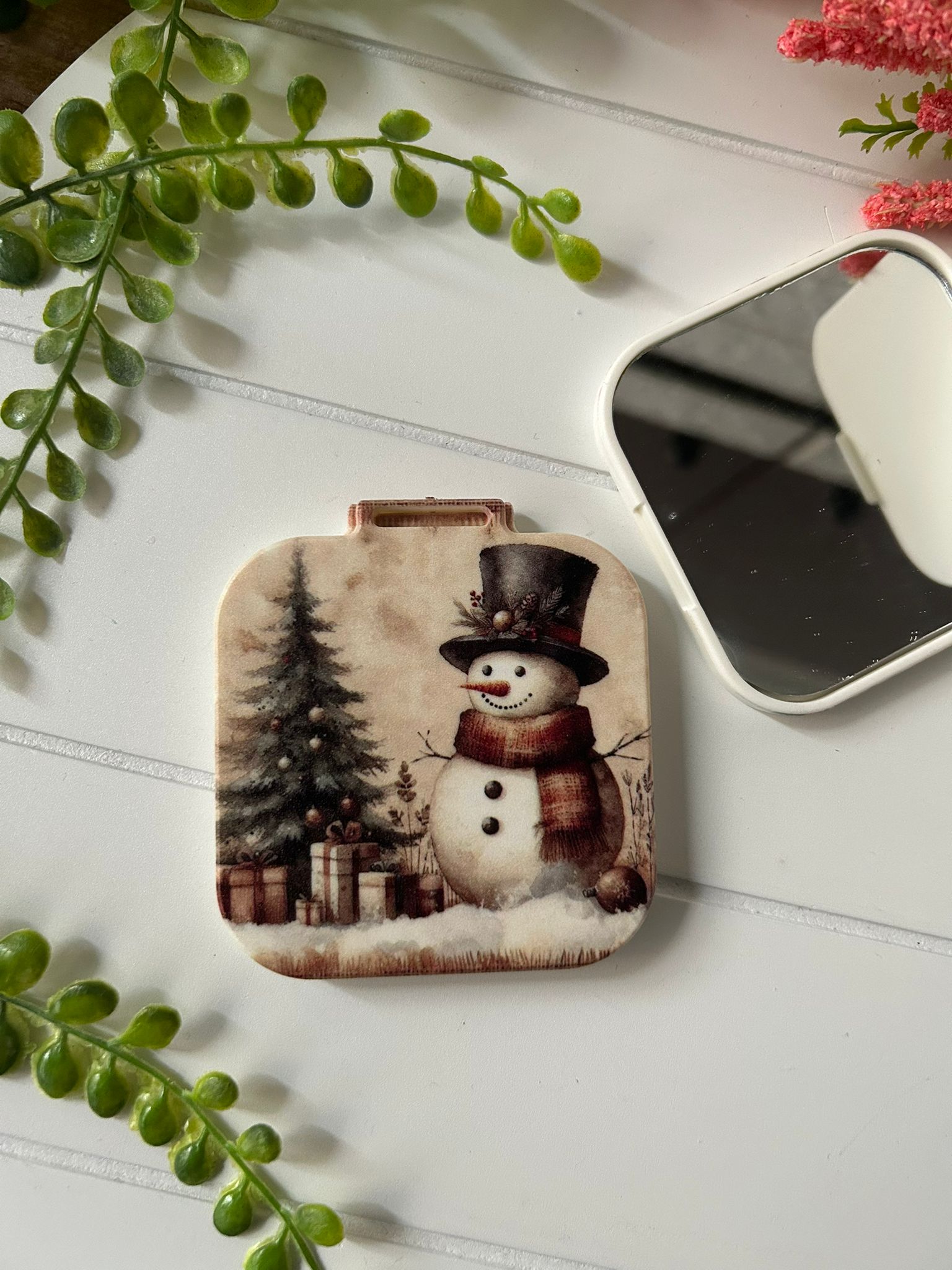 Nostalji Yeni Yıl-Noel-Yılbaşı Kare Ayna