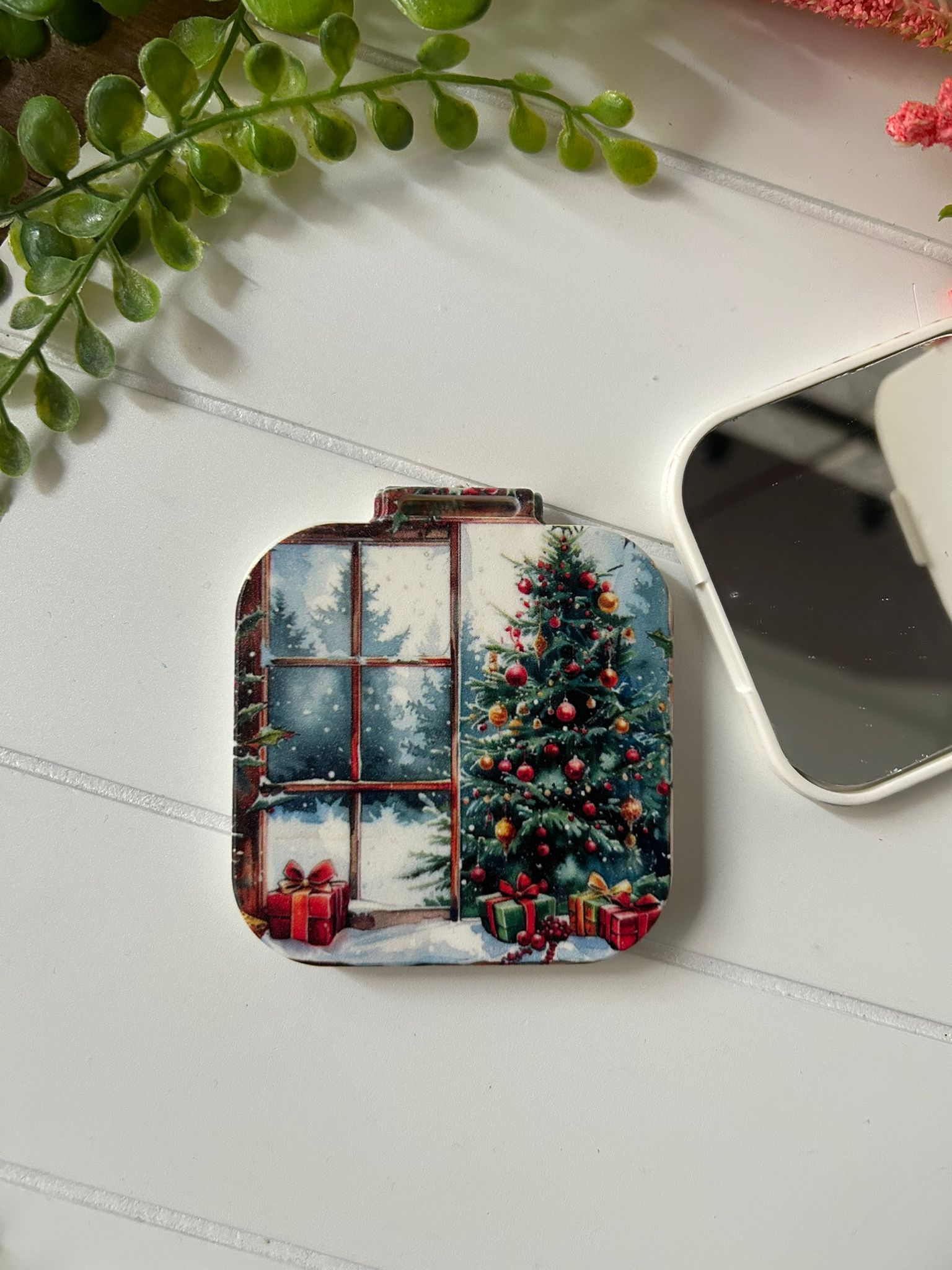Nostalji Yeni Yıl-Noel-Yılbaşı Kare Ayna