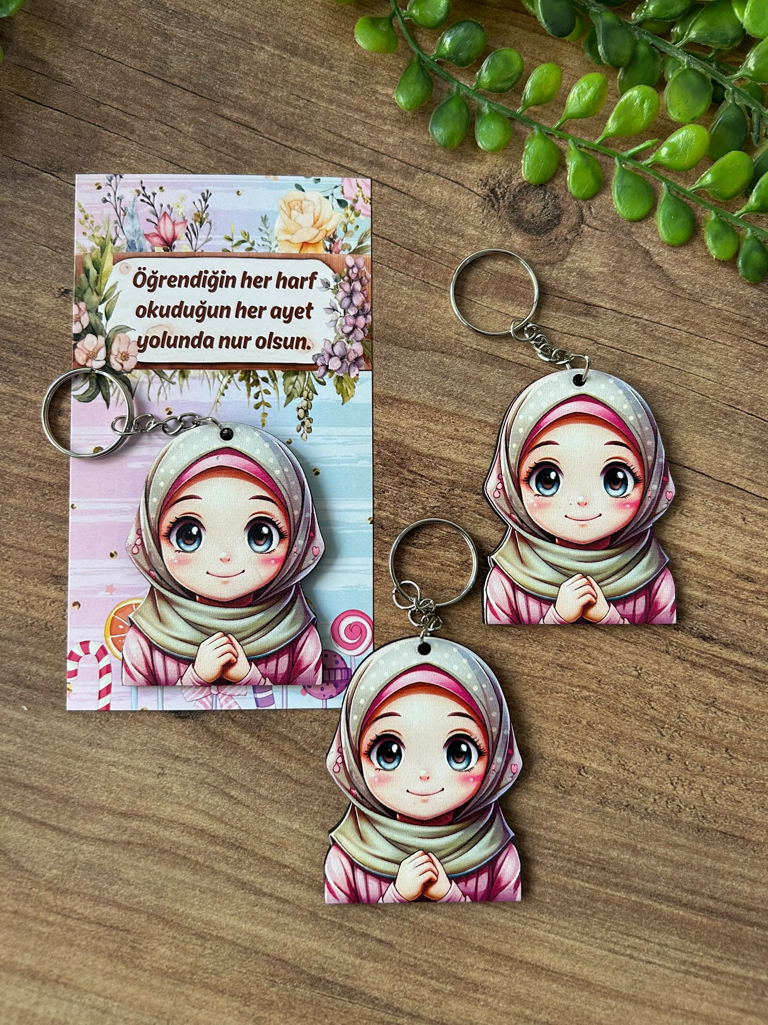 Kuran Kursu Ahşap  Anahtarlık