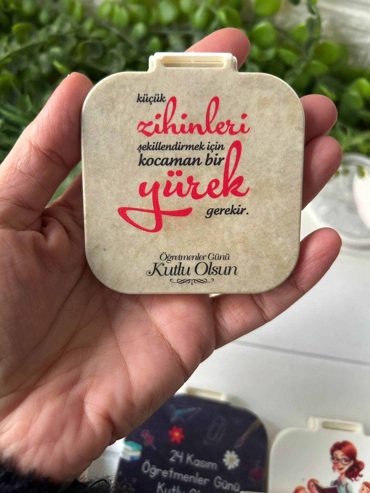 Öğretmenler Günü  Temalı Kare Pleksi Ayna