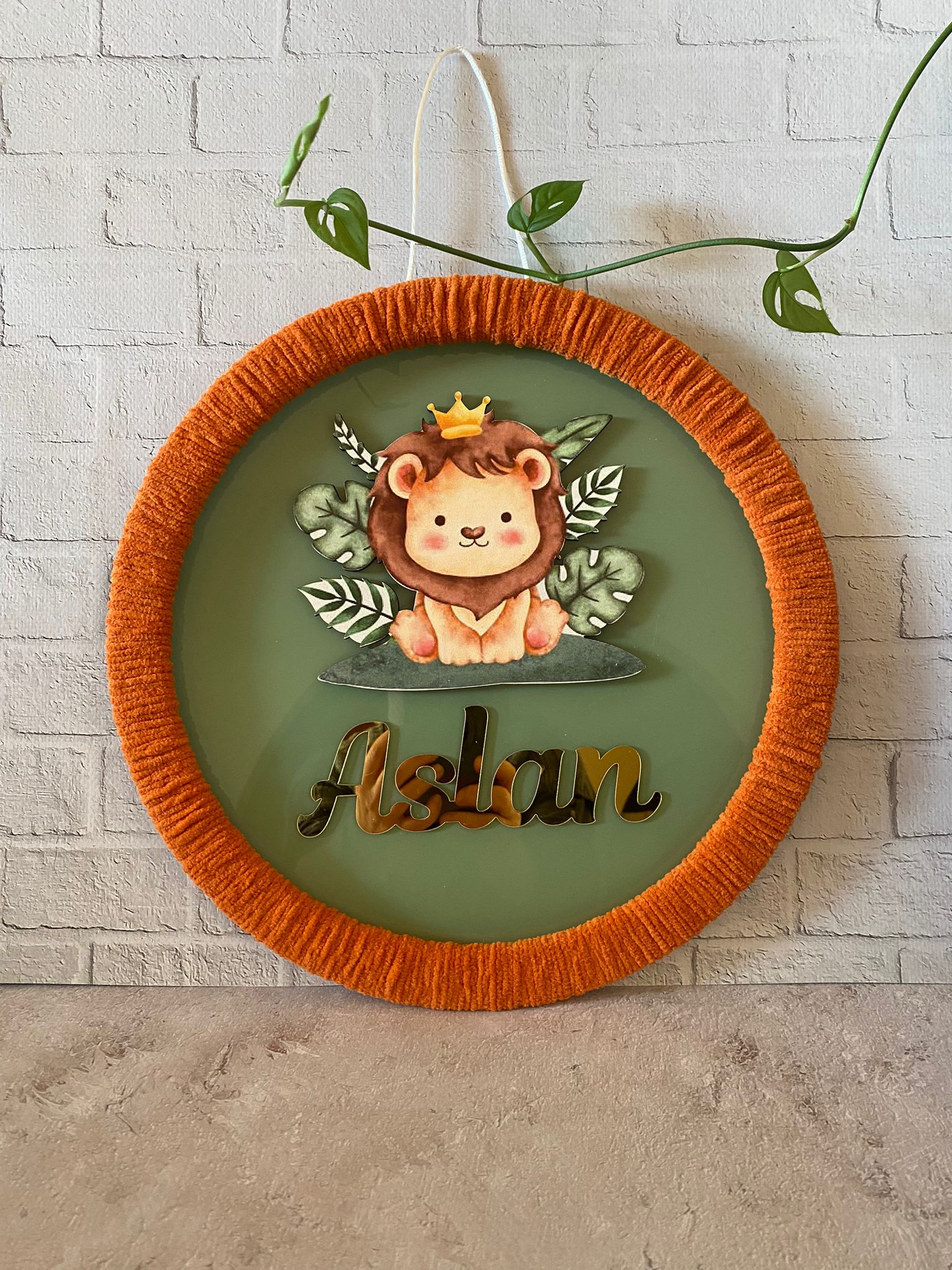 Kasnaklı- Örgülü -Pleksi Kapı Süsü 30 cm