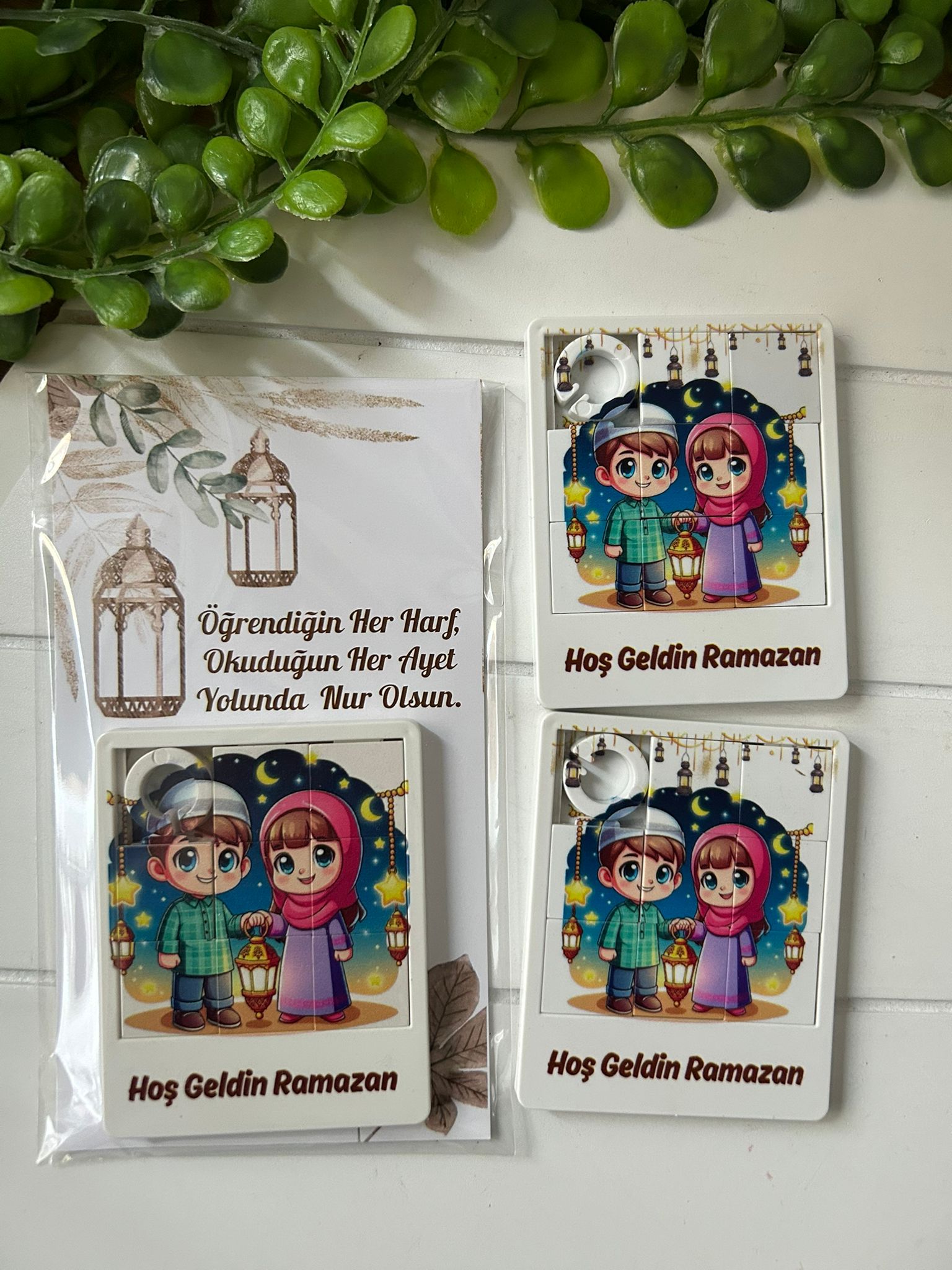 Çocuklar İçin Eğitici Ramazan Temalı Puzzle -  8 Parça İslami Yapboz