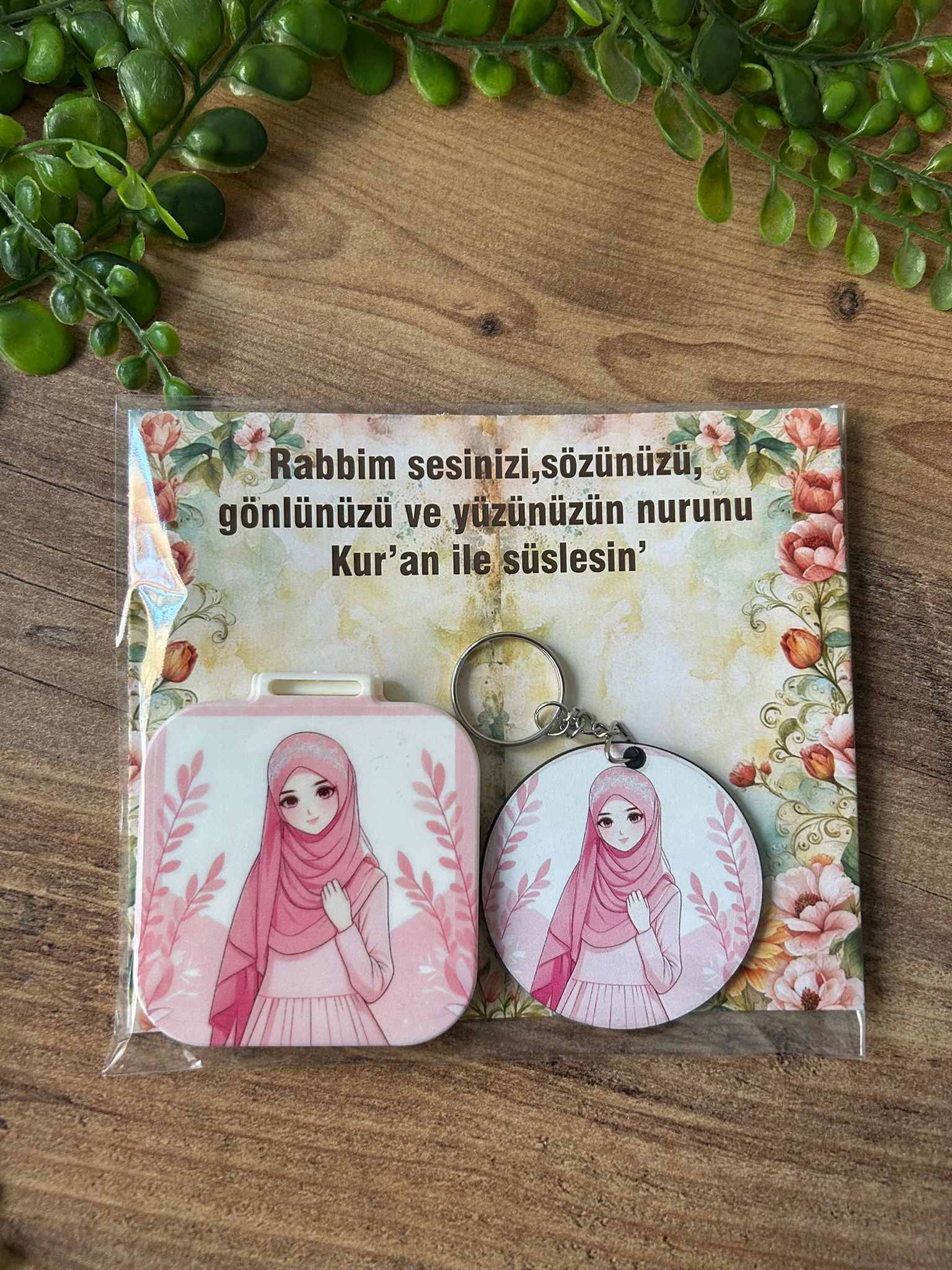 AYNA+AHŞAP ANAHTARLIK