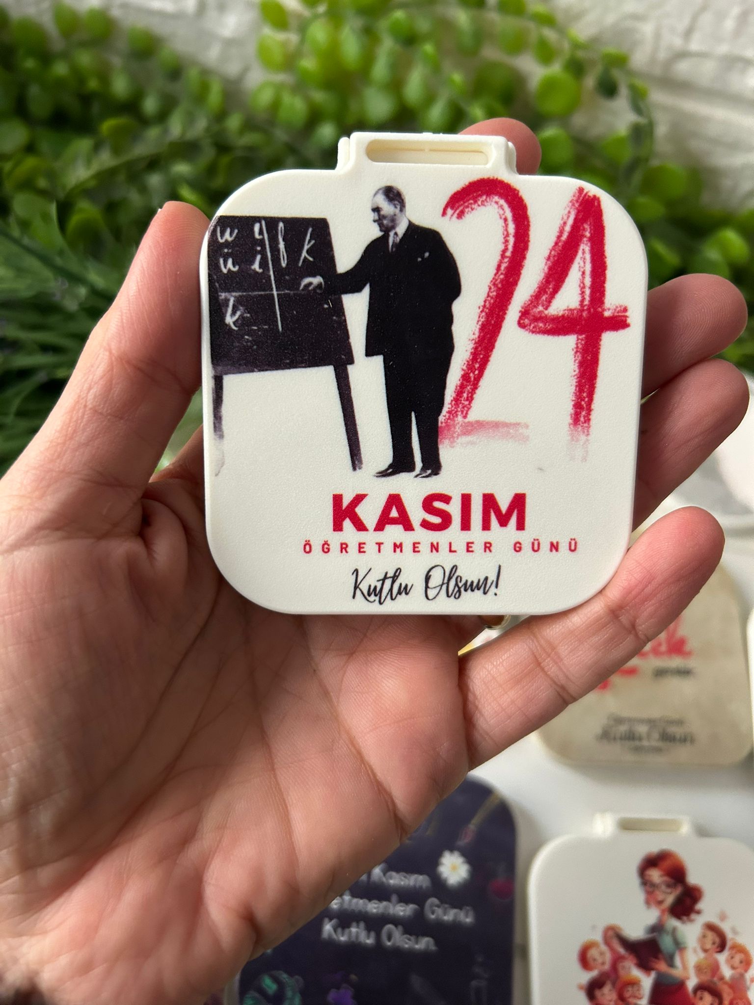 Öğretmenler Günü  Temalı Kare Pleksi Ayna
