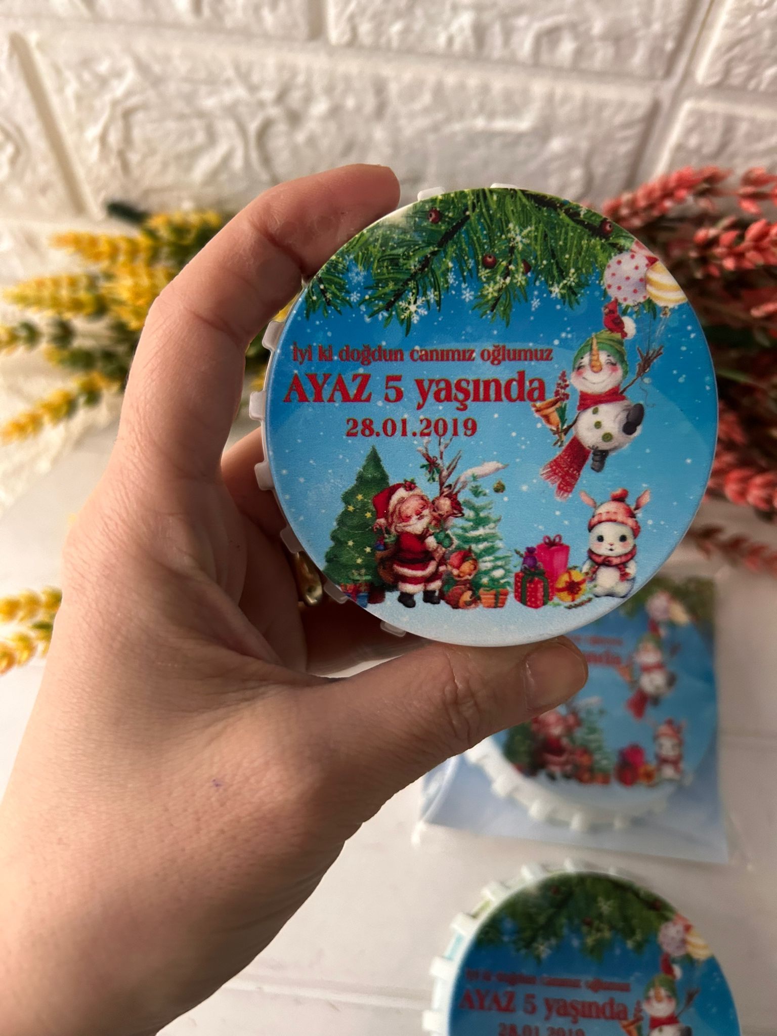 NOEL TEMALI  KAPAK AÇACAK MAGNET