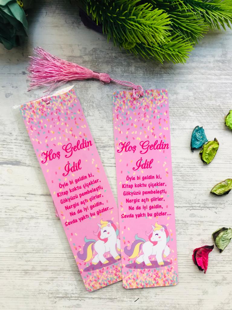 Unicorn Temalı Kitap Ayracı