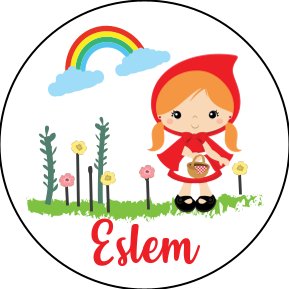 Kırmızı Başlıklı Kız Temalı Pleksi Anahtarlık