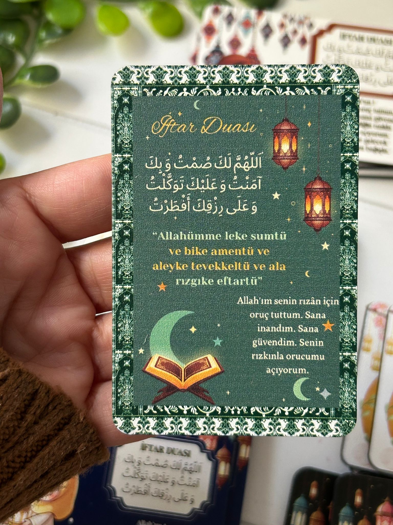 Ramazan -İftar Duası Ahşap Magnet