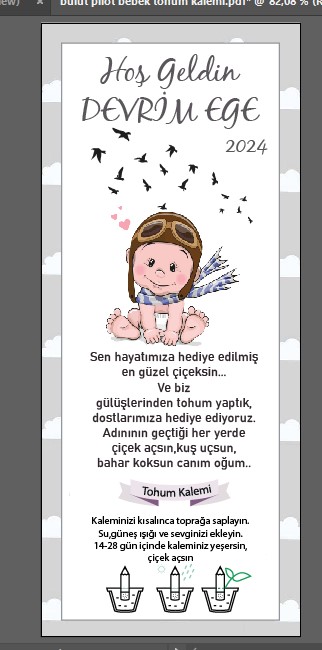 Ceylan Temalı Tohumlu Kalem