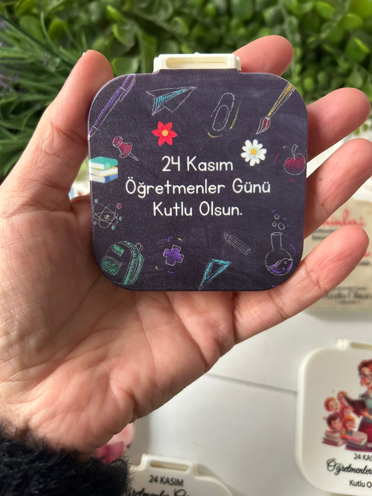 Öğretmenler Günü  Temalı Kare Pleksi Ayna