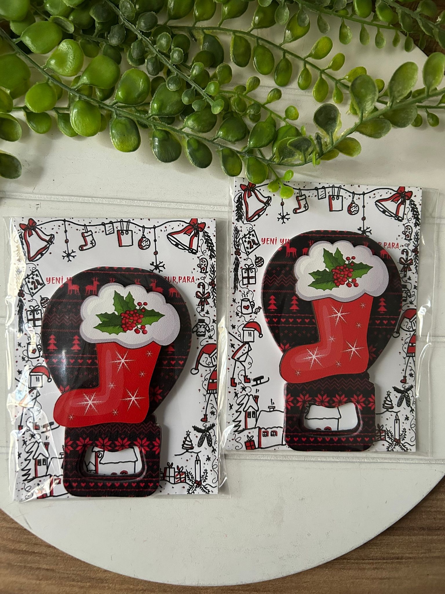 NOEL -YENİ YIL-YILBAŞI BALON MAGNET KABARTMA FİGÜR