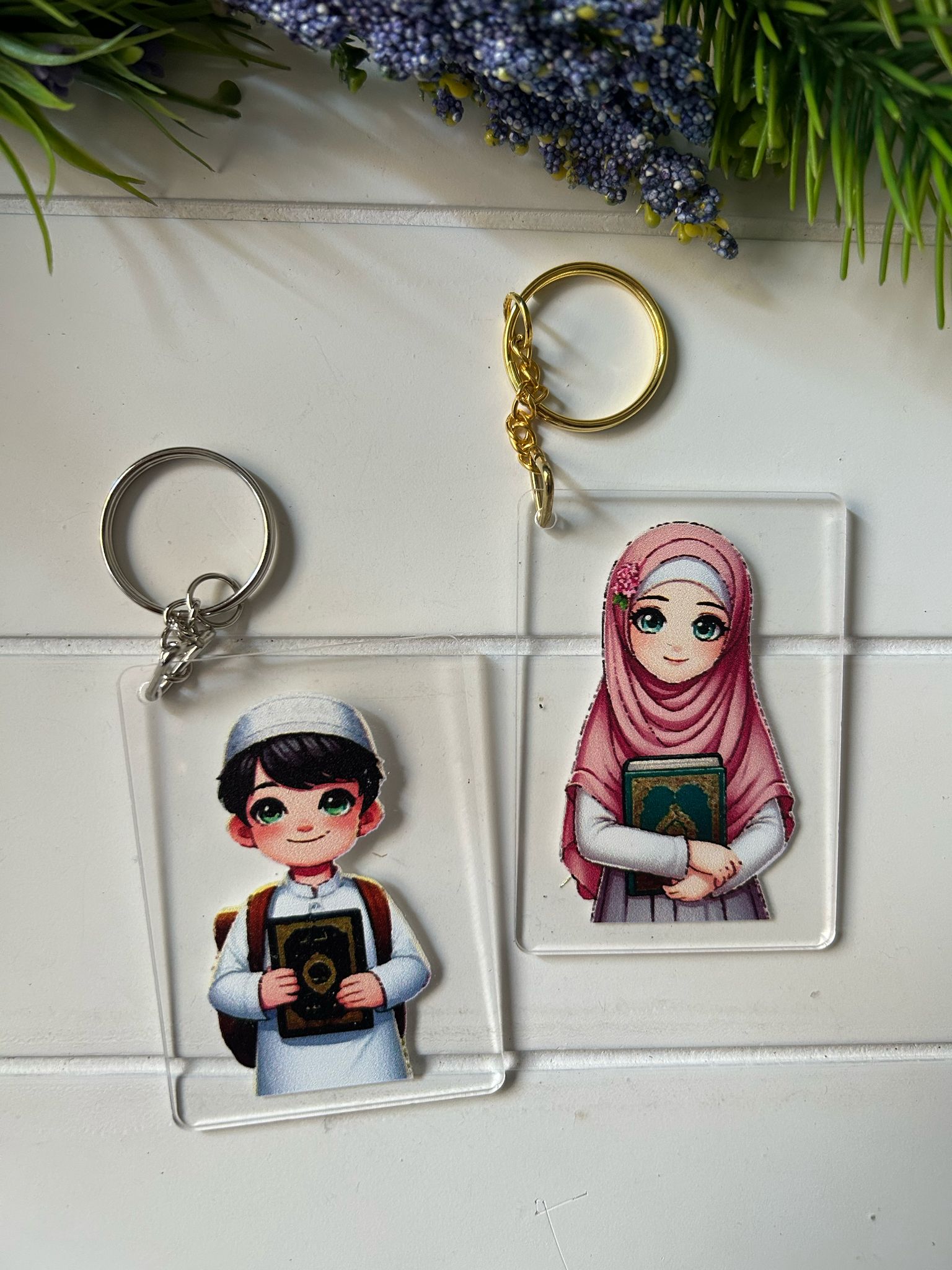 Kuran Okuyorum  5x7 cm Pleksi Anahtarlık