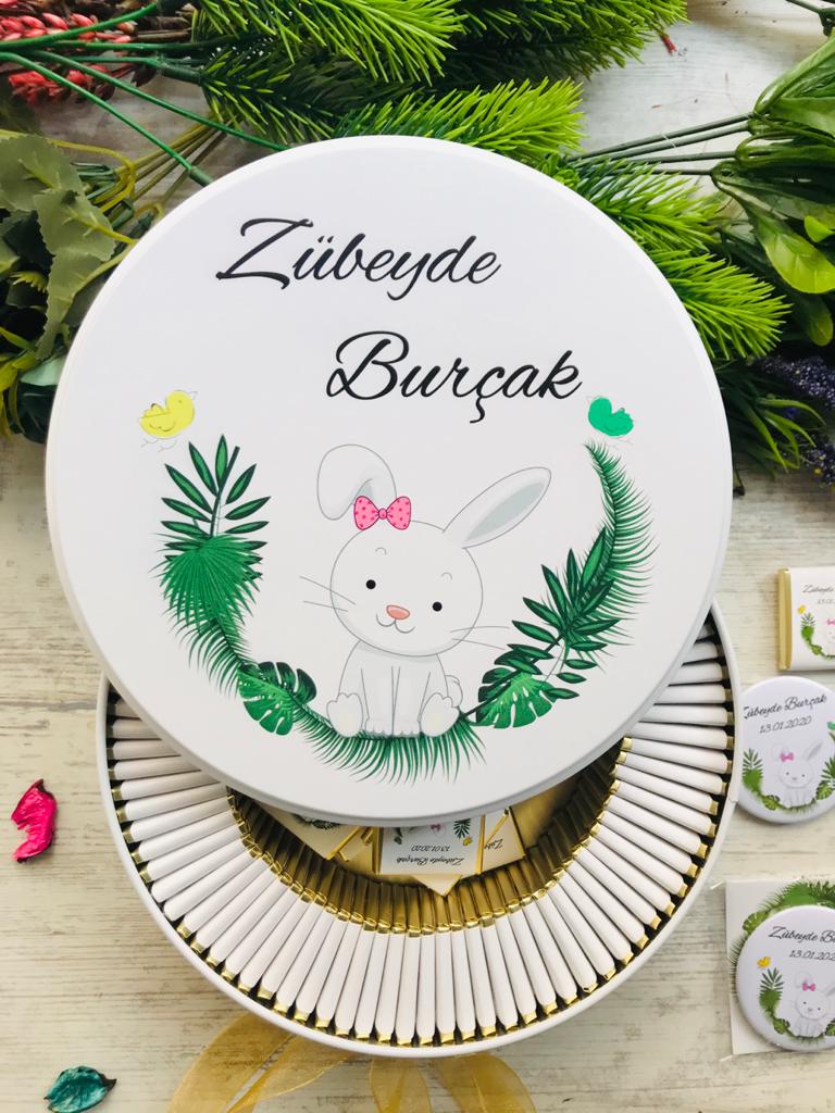 TAVŞAN TEMALI  ÇİKOLATA KUTUSU