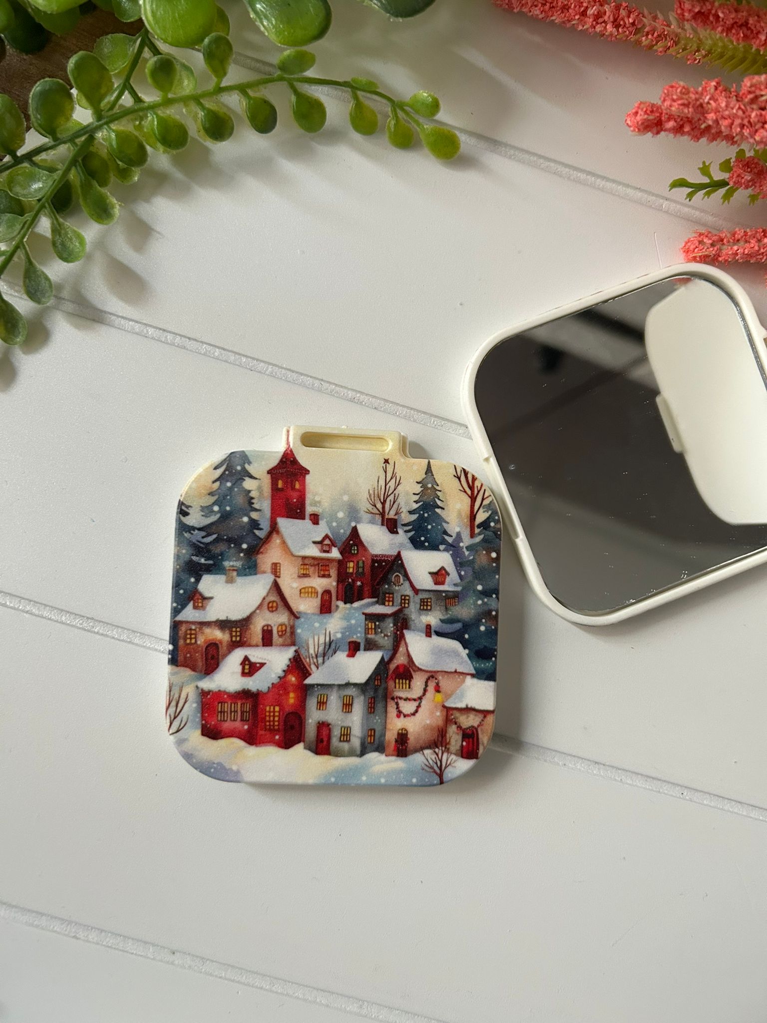 Nostalji Yeni Yıl-Noel-Yılbaşı Kare Ayna