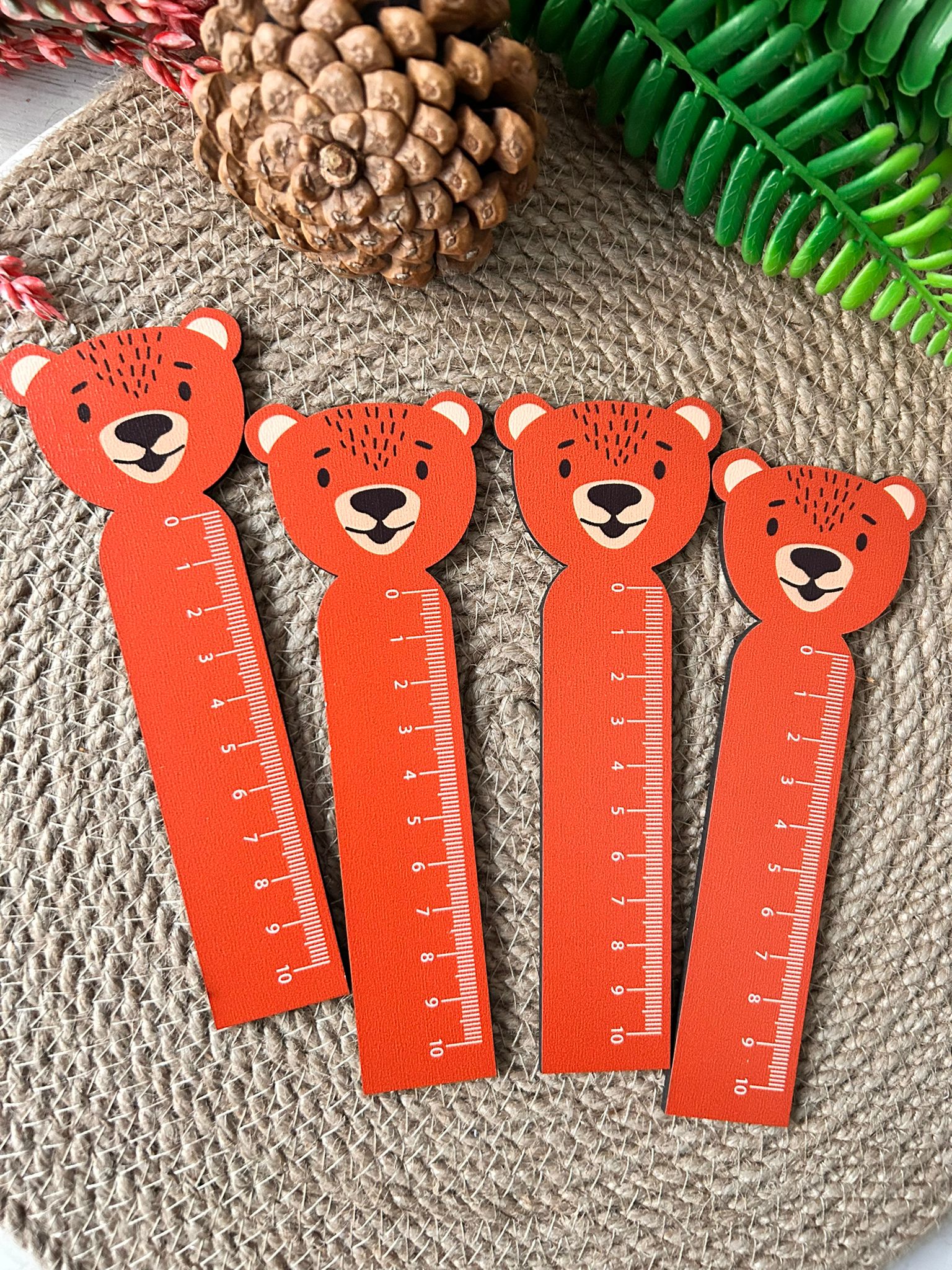 10 cm Ahşap Cetvel Aslan Temalı