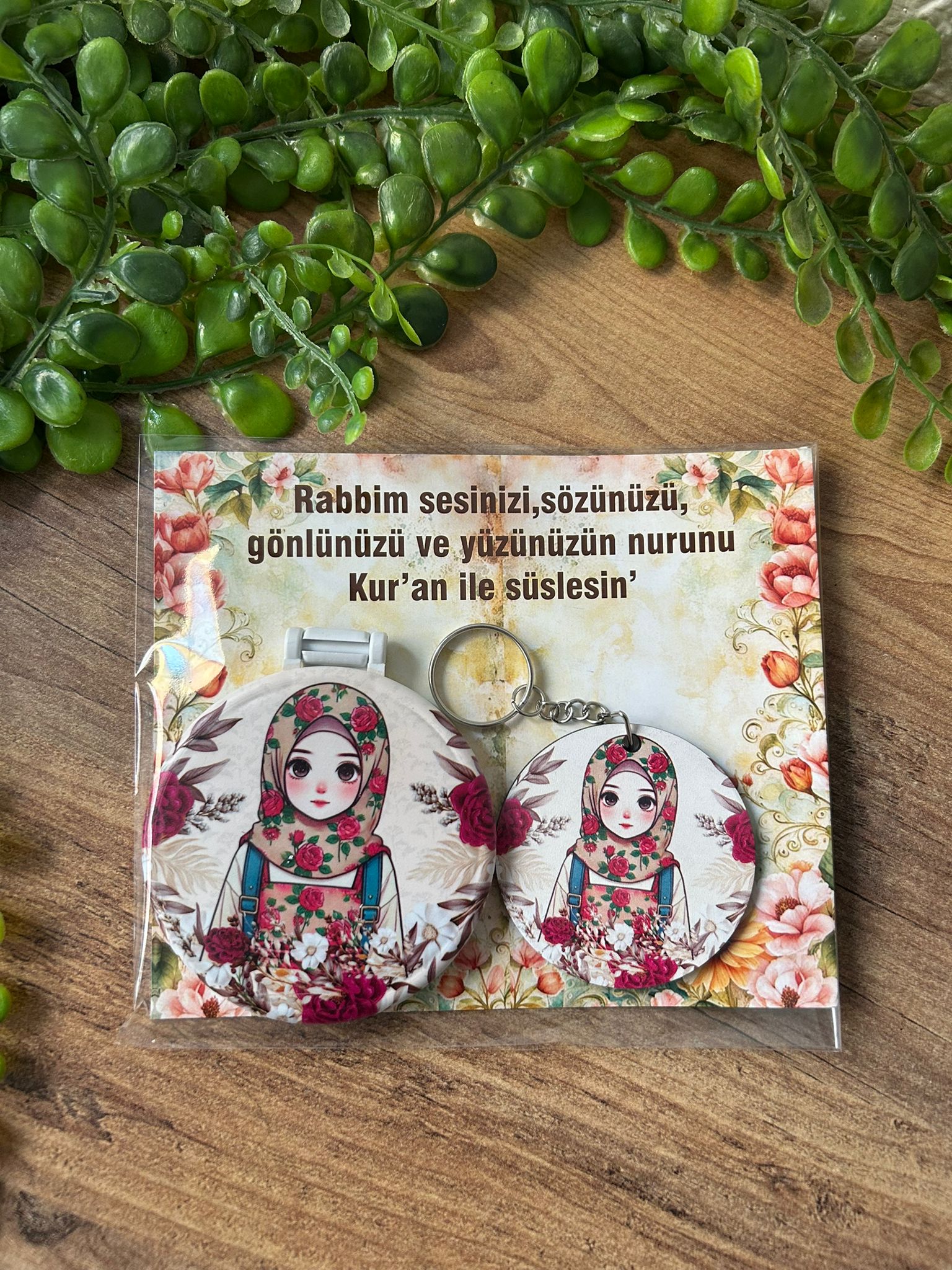 AYNA+AHŞAP ANAHTARLIK