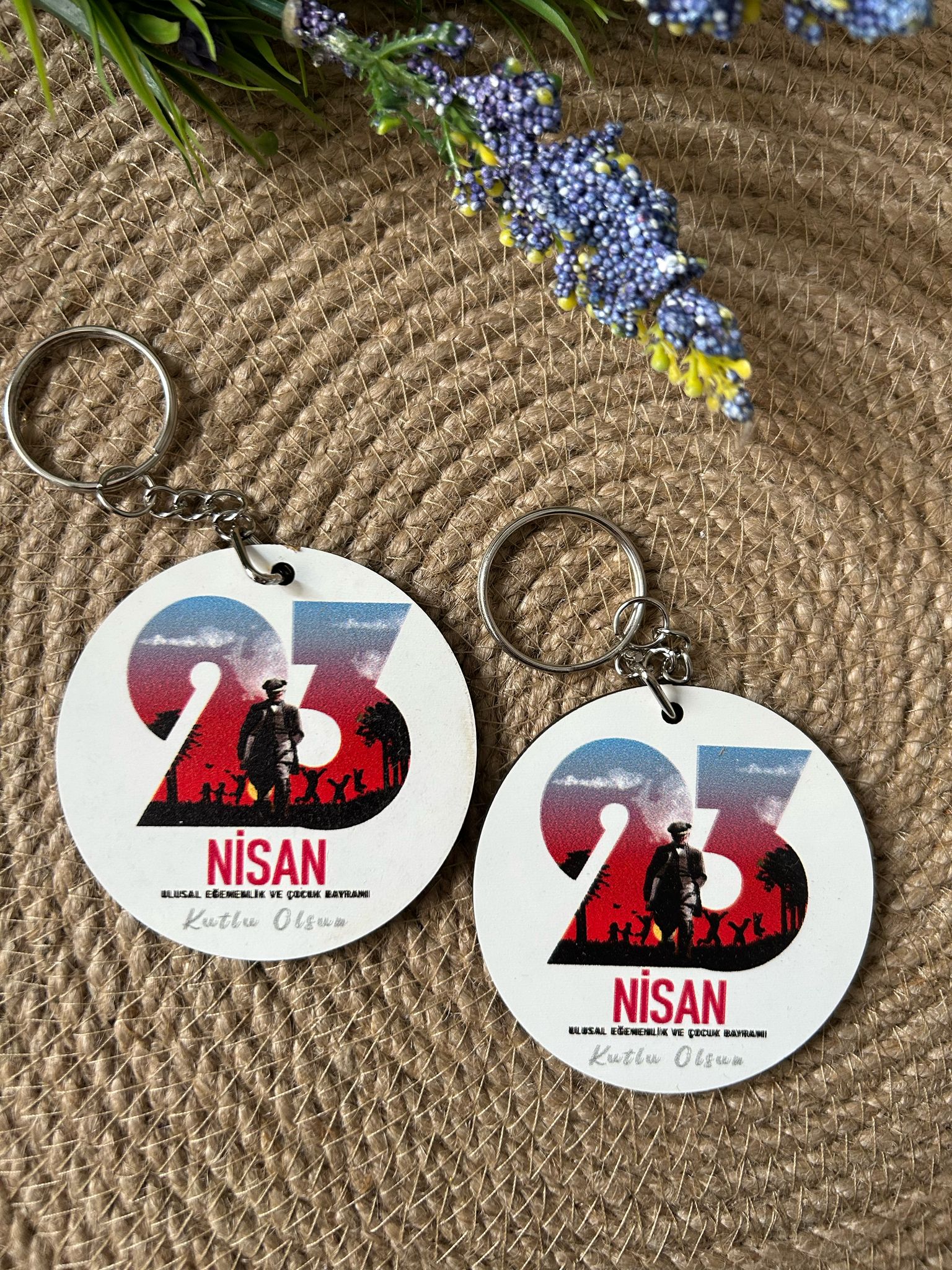 23 Nisan Temalı Ahşap Anahtarlık