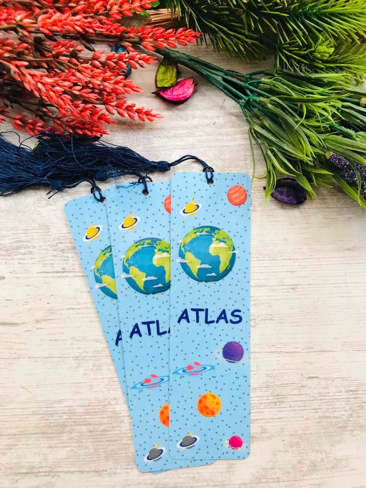 Atlas Temalı Kitap Ayracı