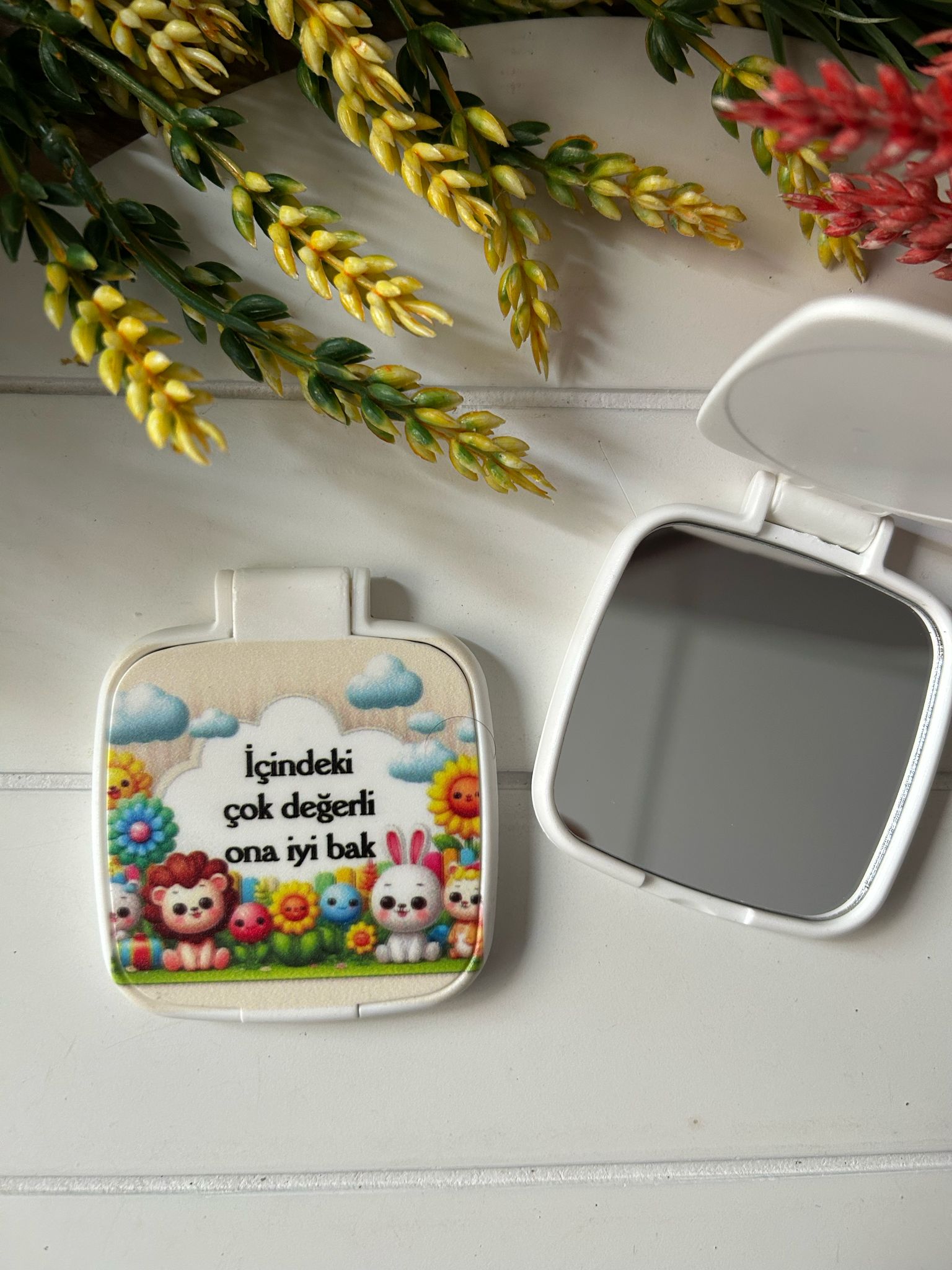 Safari Temalı Kare Pleksi Ayna