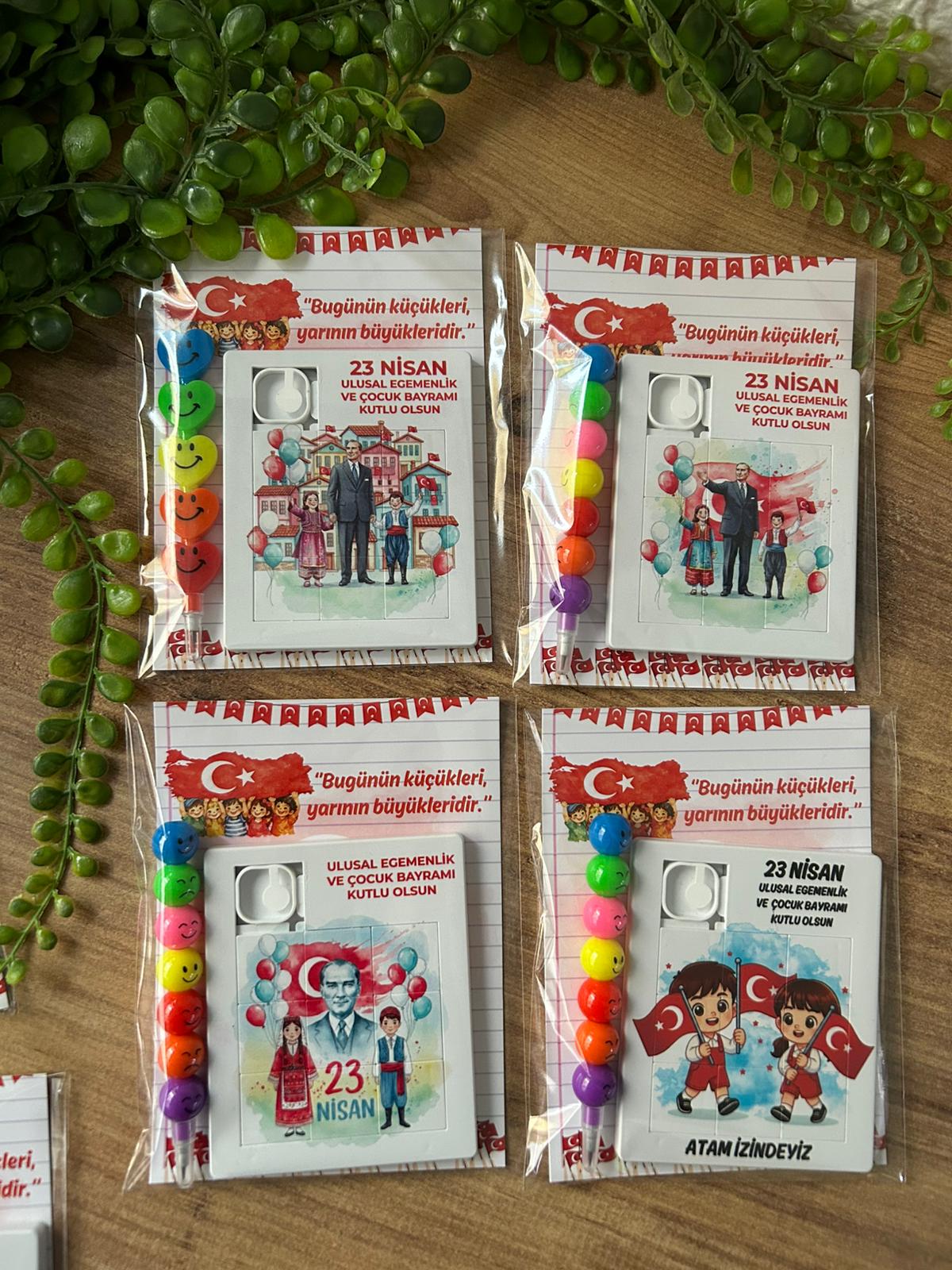 23 NİSAN PUZZLE+EMOJİ KALEM SET