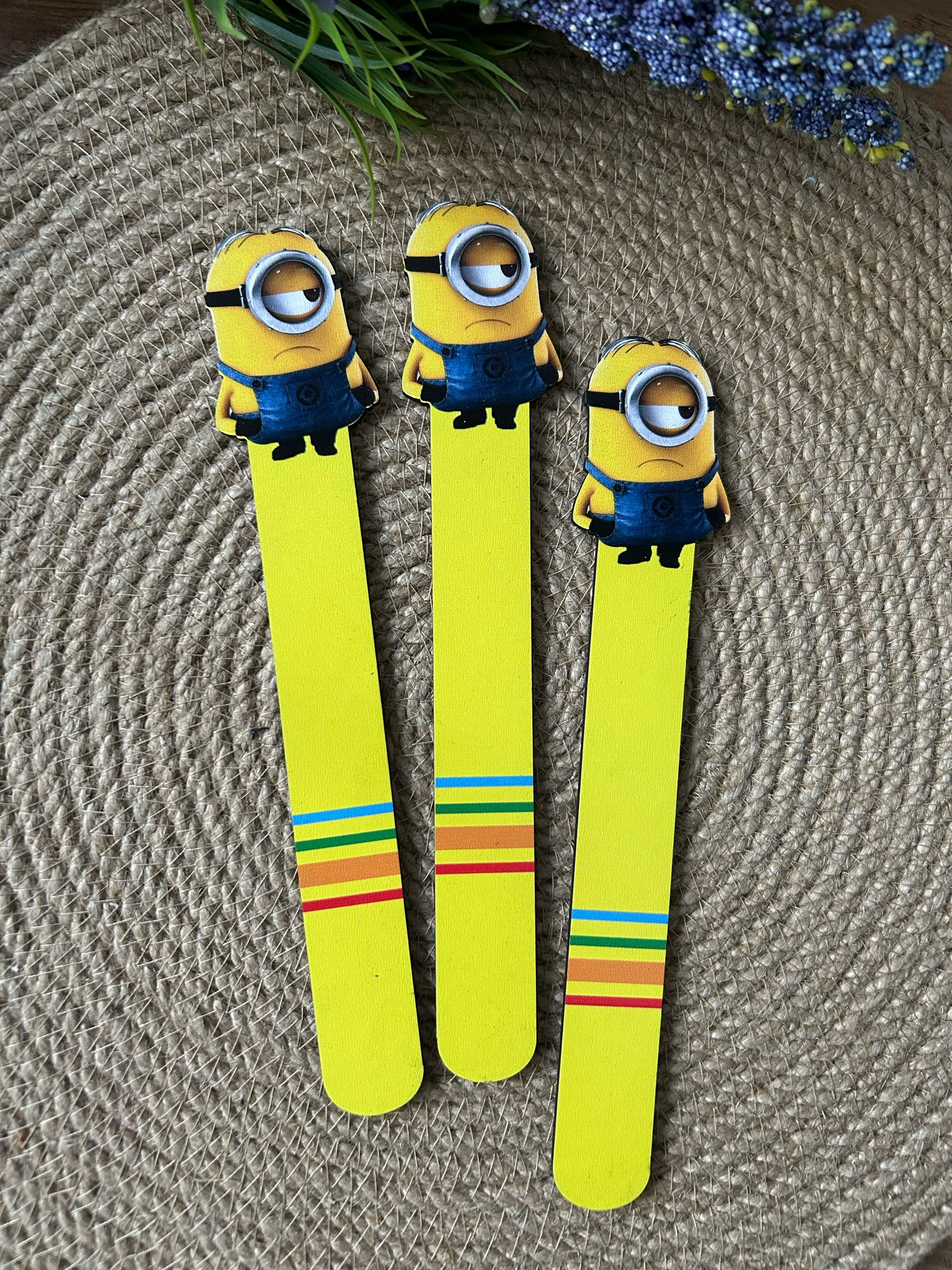 Ahşap Kitap Ayraçları -Minions Temalı