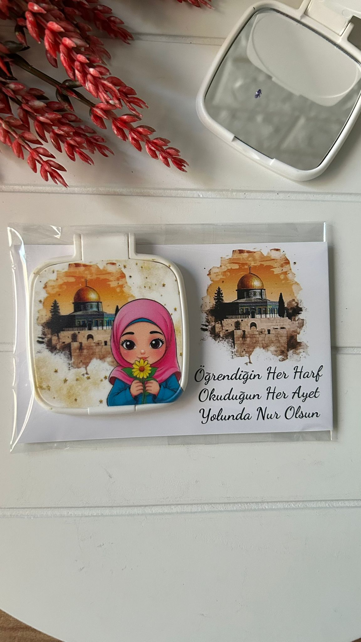 Mescidi Aksa  Temalı Kare Pleksi Ayna