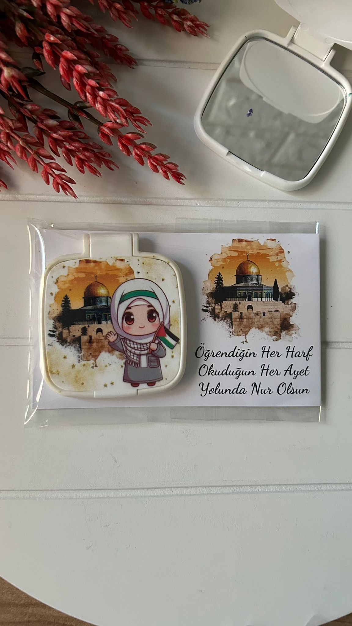Mescidi Aksa  Temalı Kare Pleksi Ayna
