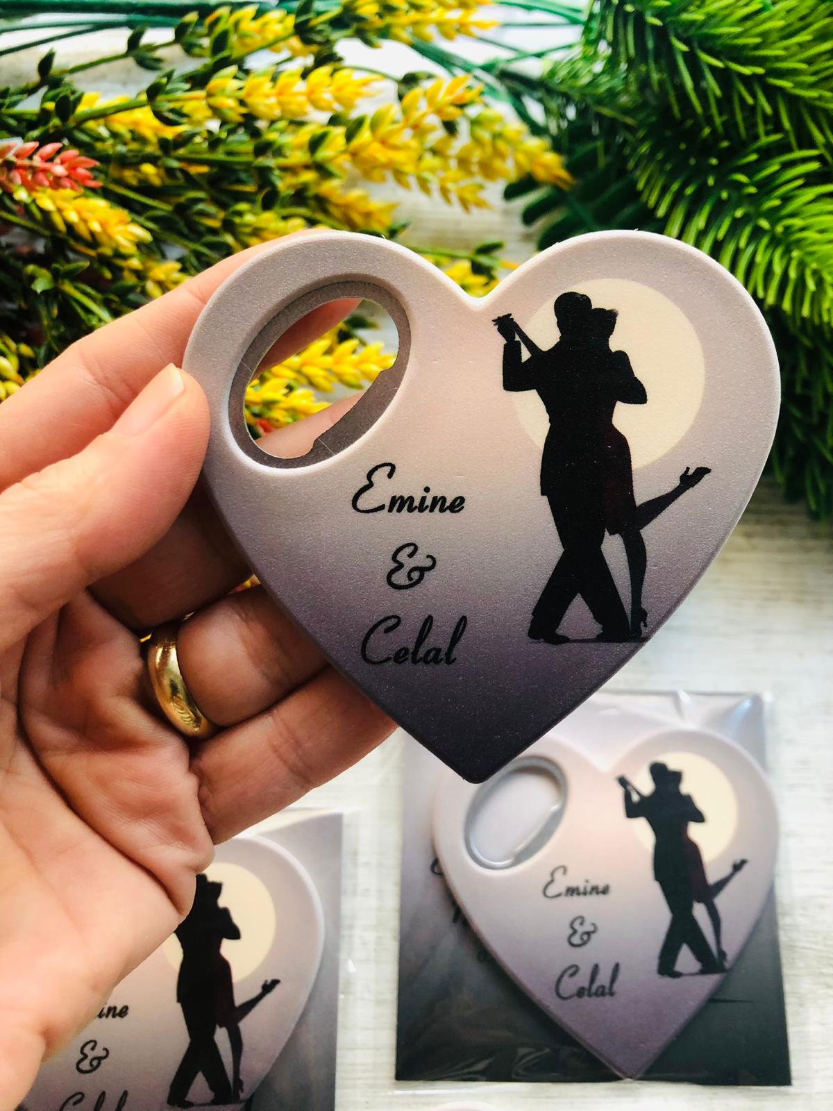 Tango ve Dans Temalı Kalp Magnet