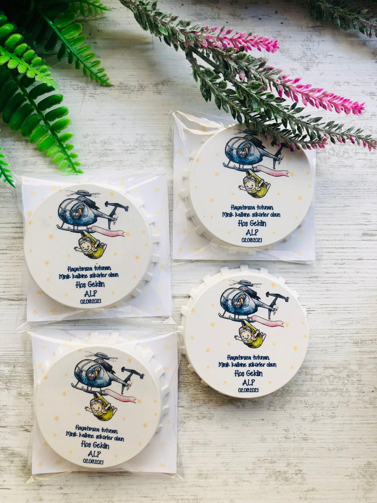 KAPAK AÇACAK MAGNET LEYLEK VE HELİKOPTER TEMALI