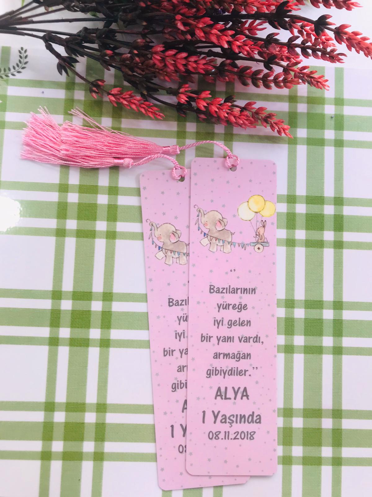 Fil ve Balon Temalı Kitap Ayracı