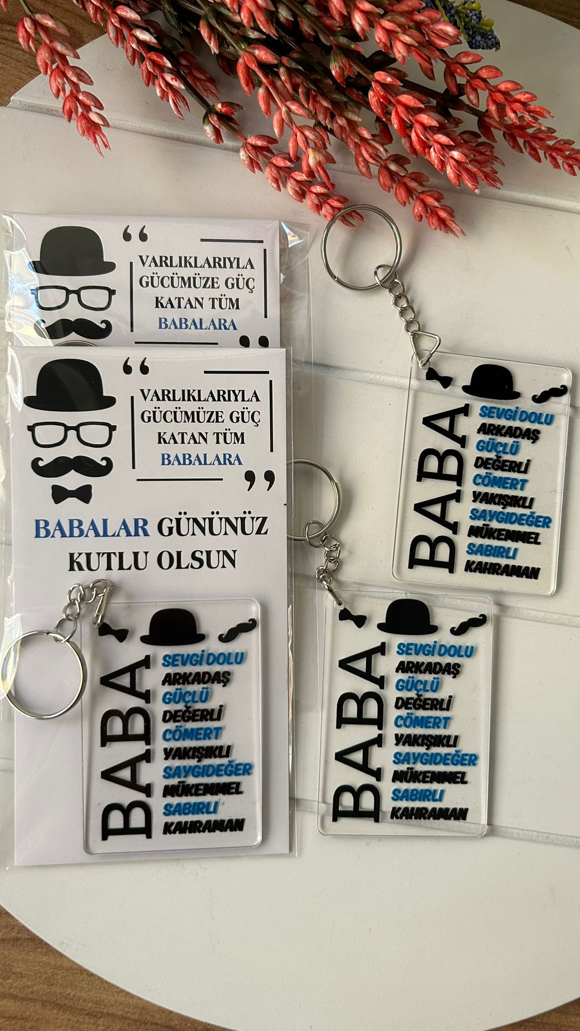 Babalar Günü Plekis Anahtarlık 5x7 cm