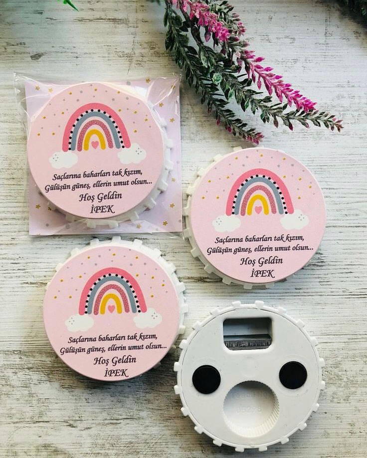 KAPAK AÇACAK MAGNET PEMBE BOHEM GÖKKUŞAĞI