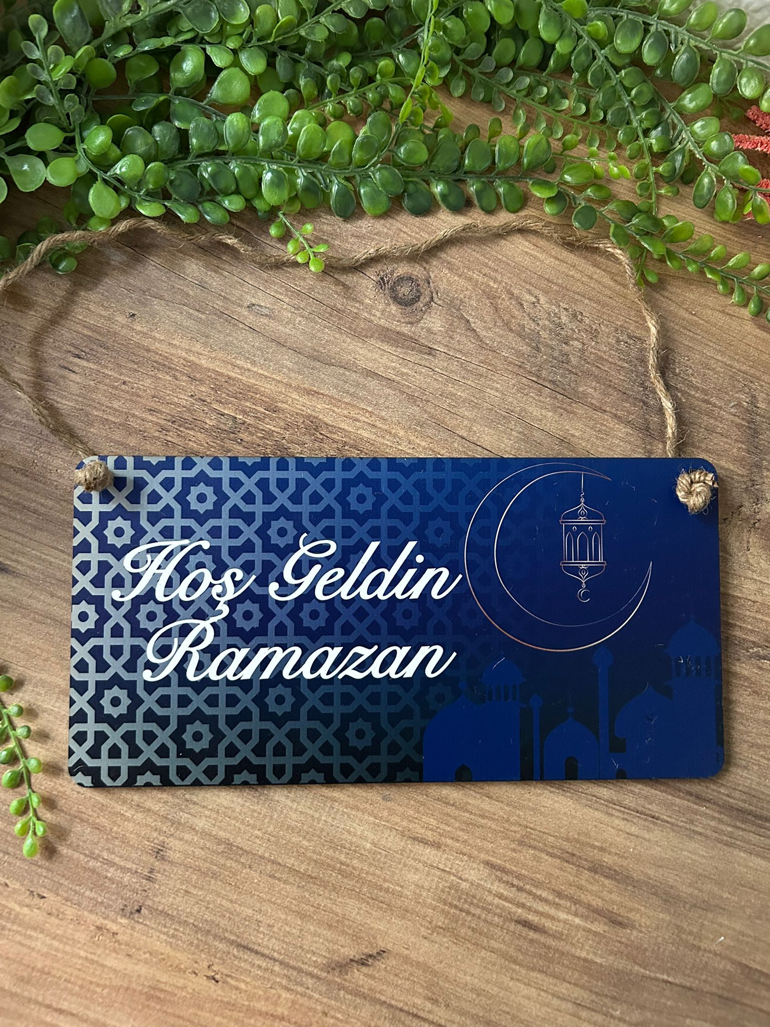 Hoş Geldin Ramazan Kapı Süsü 15x30 cm
