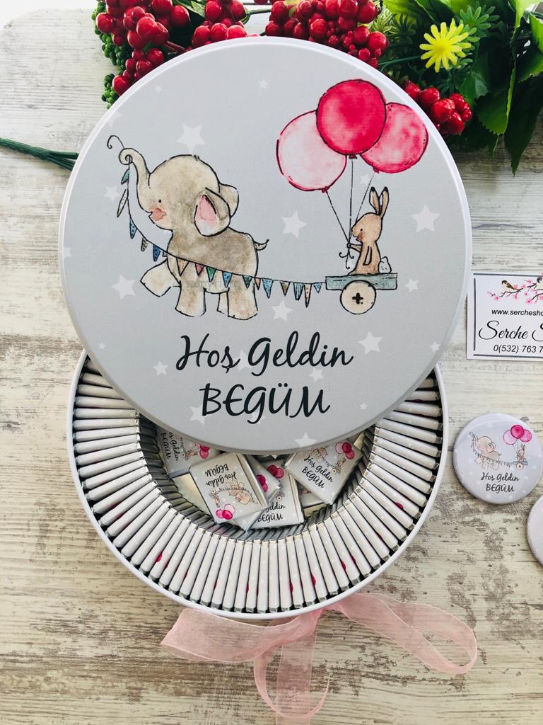 FİL TEMALI ÇİKOLATA KUTUSU