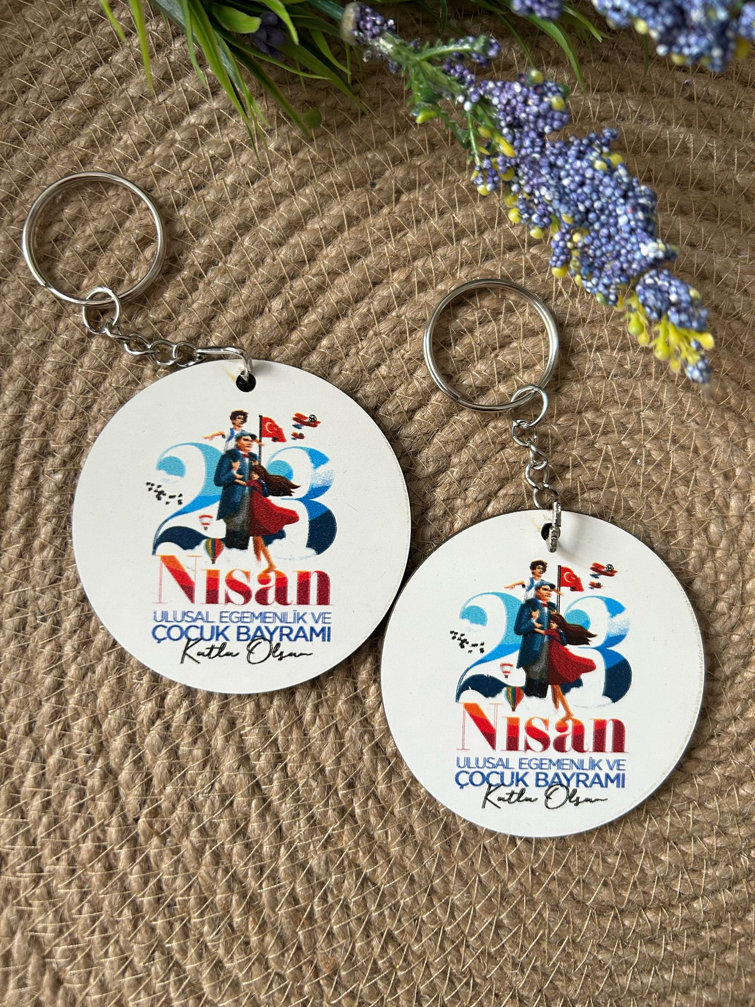 23 Nisan Temalı Ahşap Anahtarlık