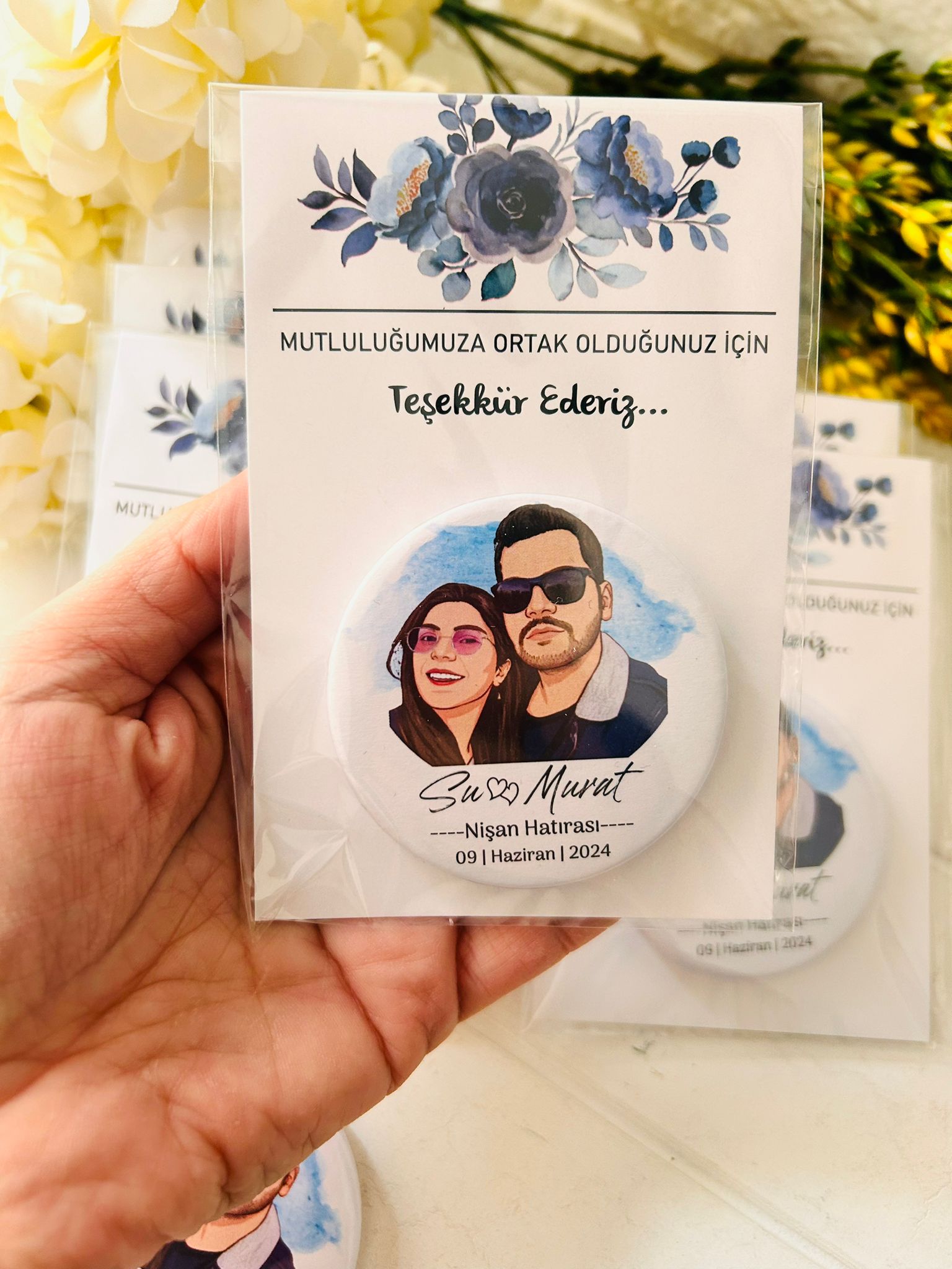 Kişiye Özel   Buton  Açacaklı Magnet