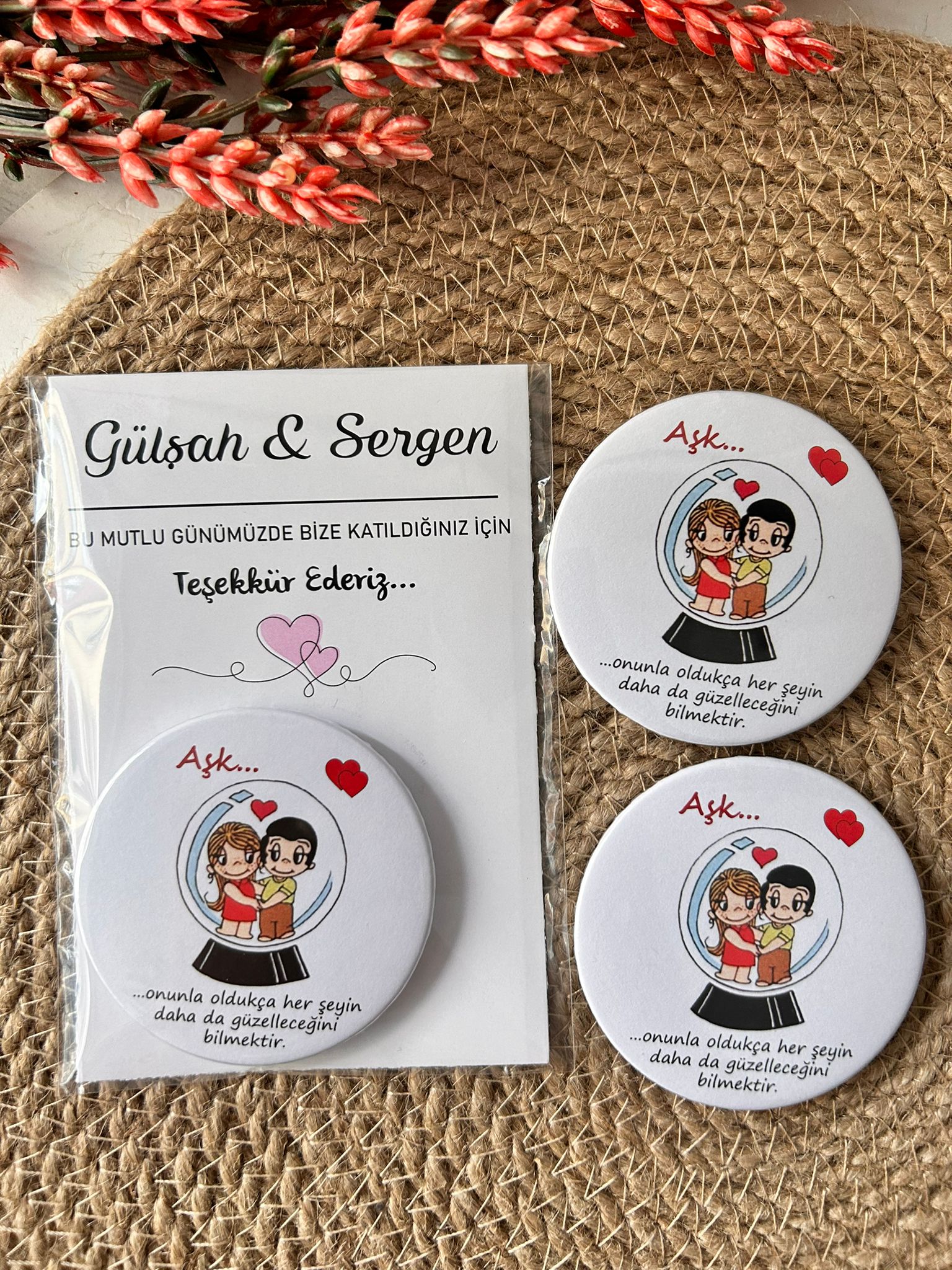 Şıpsevdi Temalı Buton  Açacaklı Magnet