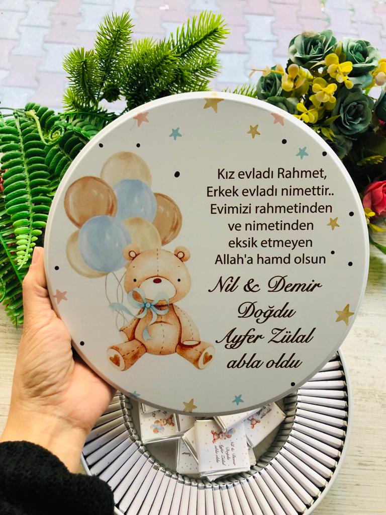 AYICIK VE BALON  ÇİKOLATA KUTUSU
