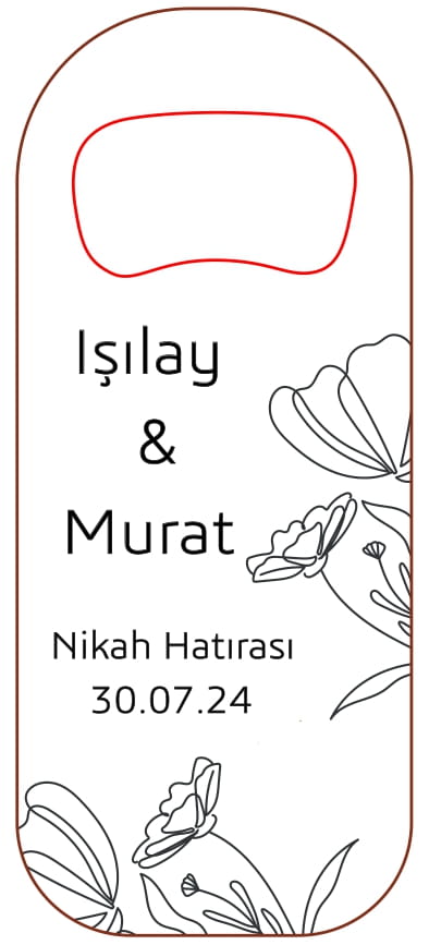 SİYAH ÇİÇEK  TEMALI UZUN AÇACAKLI MAGNET
