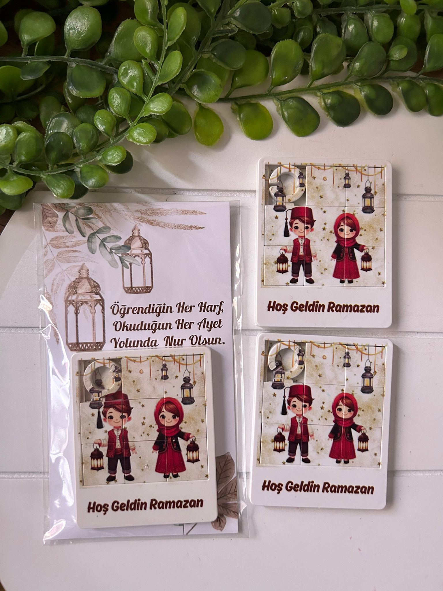 Çocuklar İçin Eğitici Ramazan Temalı Puzzle -  8 Parça İslami Yapboz