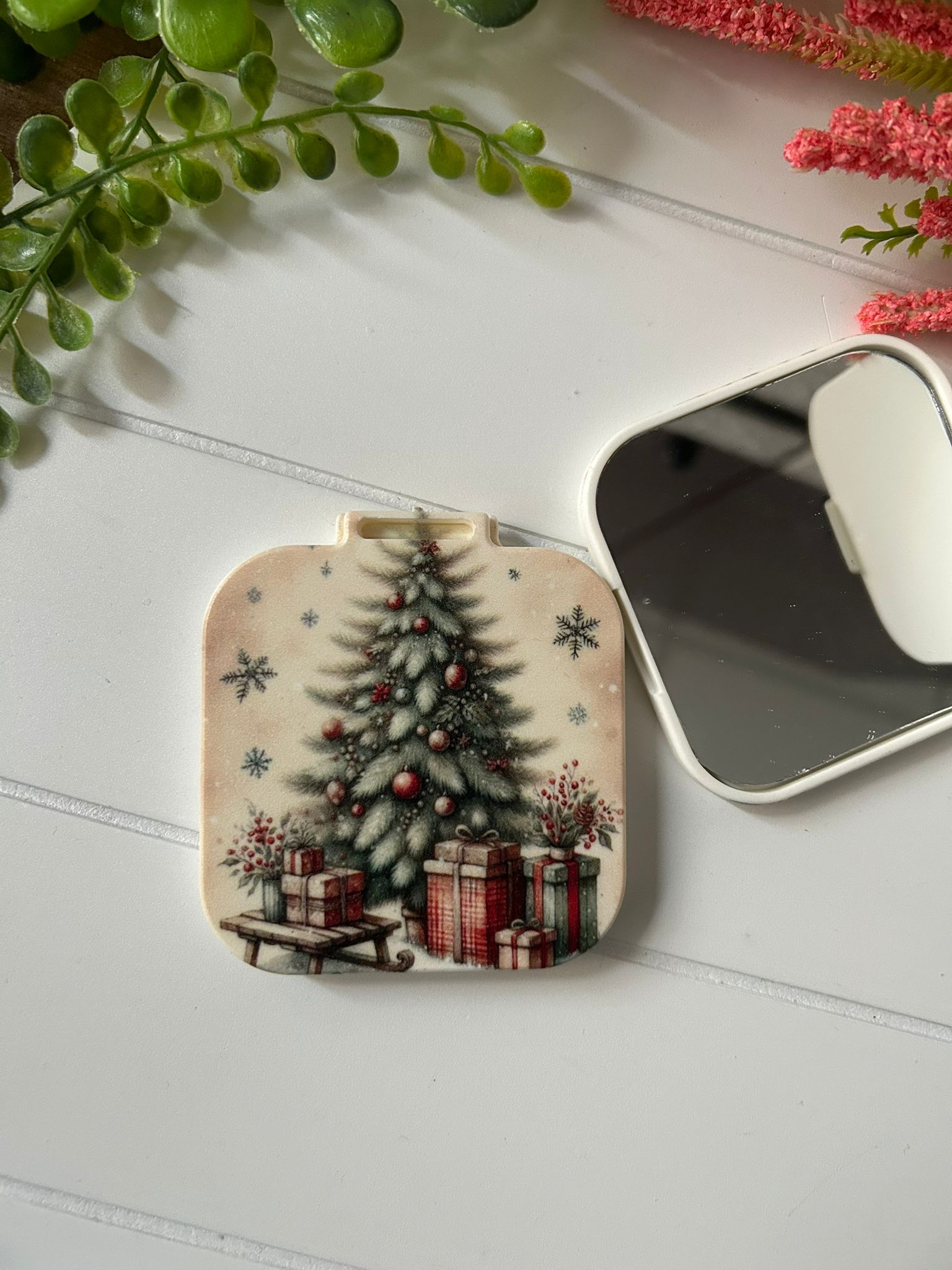 Nostalji Yeni Yıl-Noel-Yılbaşı Kare Ayna
