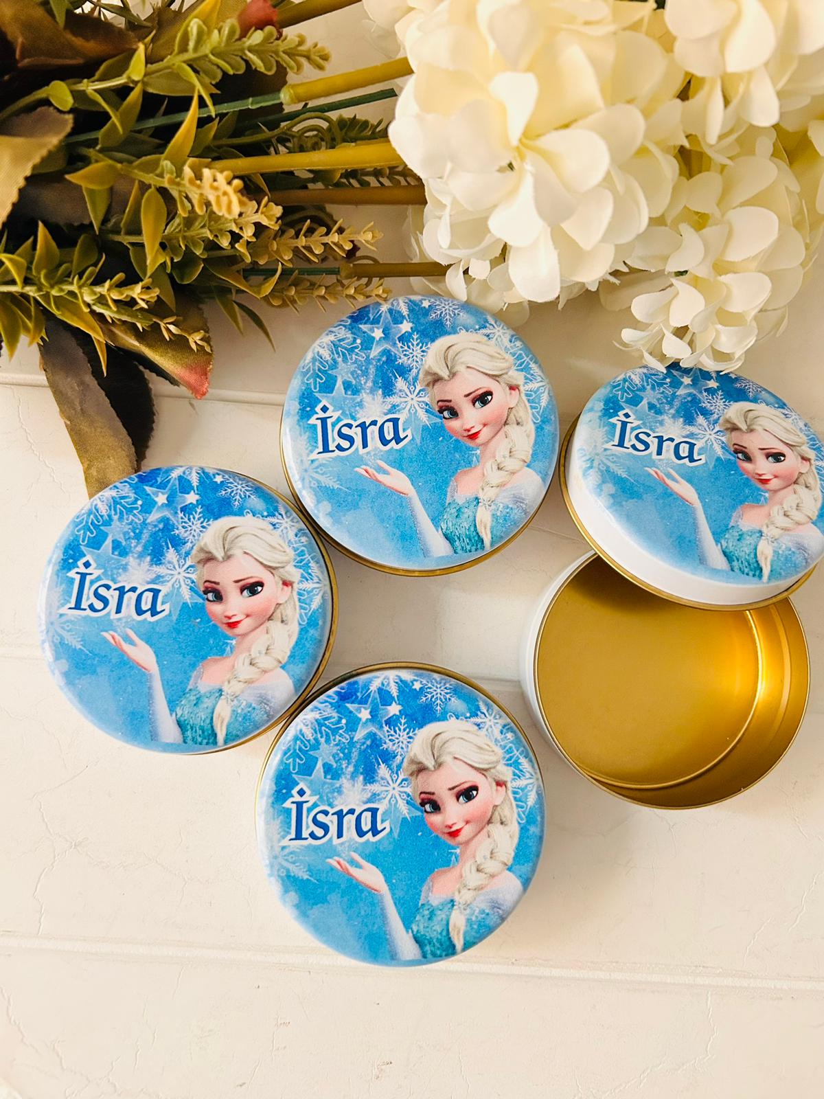 Elsa Temalı Mini Metal Kutu
