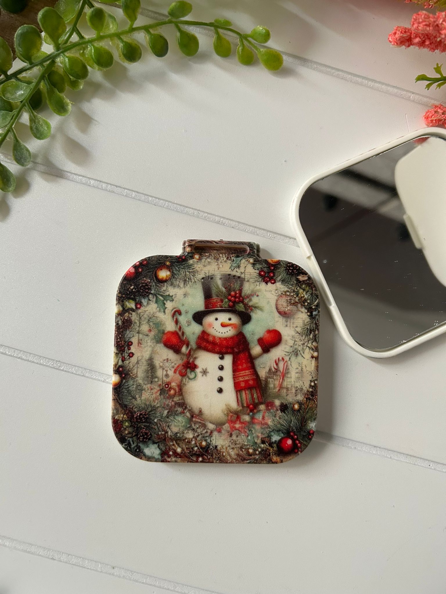 Nostalji Yeni Yıl-Noel-Yılbaşı Kare Ayna